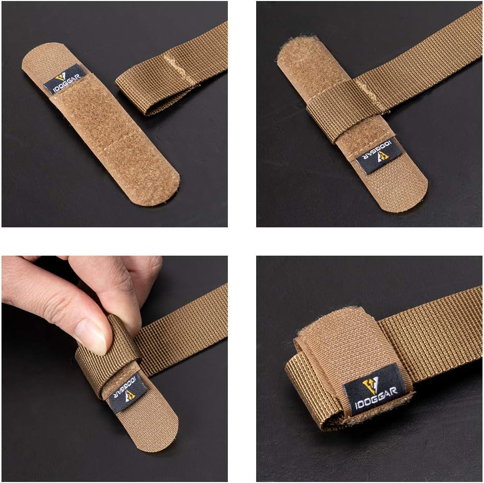 IDOGEAR Tactical Fastening Binding Strap Hook & Loop Reusable Strap(4 pcs)