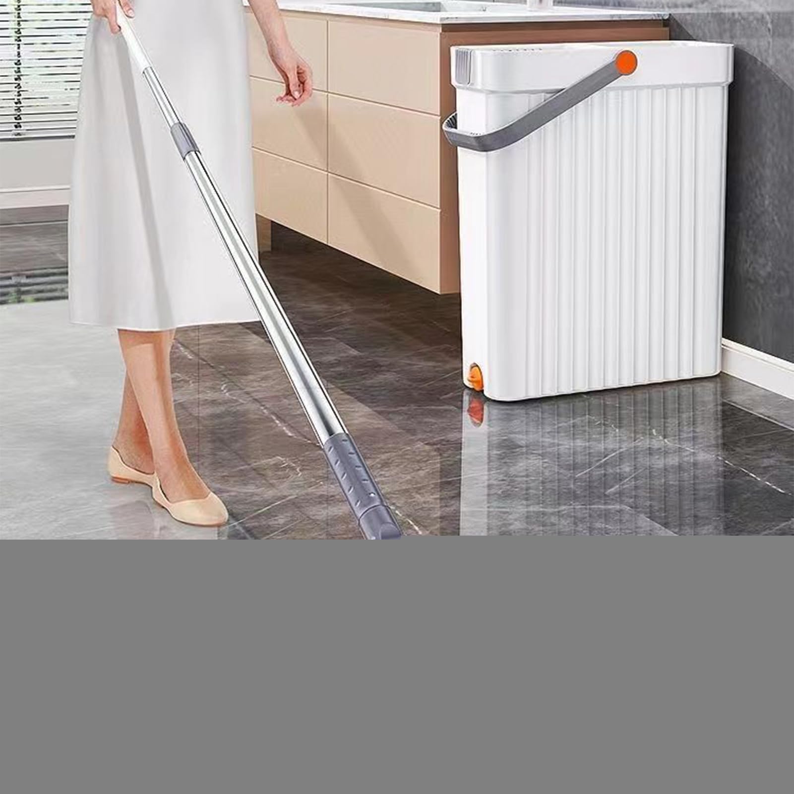 Set Secchio e Mop per Pulizie Attrezzo per Pulizie Domestiche a Umido e a