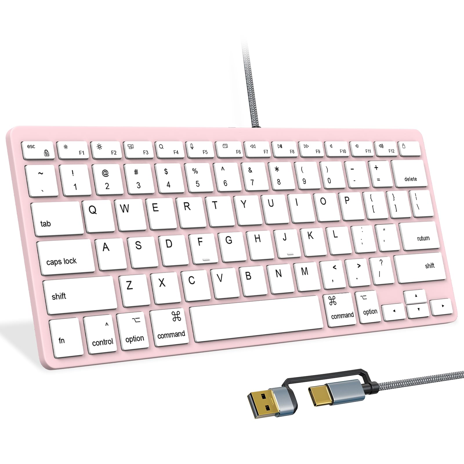 Amazon | Apple Mac用ウルトラスリム有線キーボード USB & Type-C変換