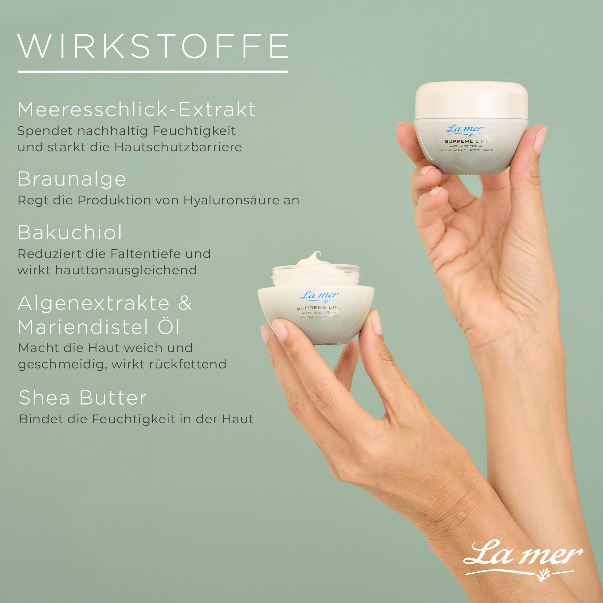La mer Supreme Lift Anti-Age Cream Nacht - Verbesserte Rezeptur und neuer Look - Regenerierende Nachtcreme - Mit straffender und glättender Wirkung - Reduziert Faltentiefe und stärkt die Haut - 50 ml