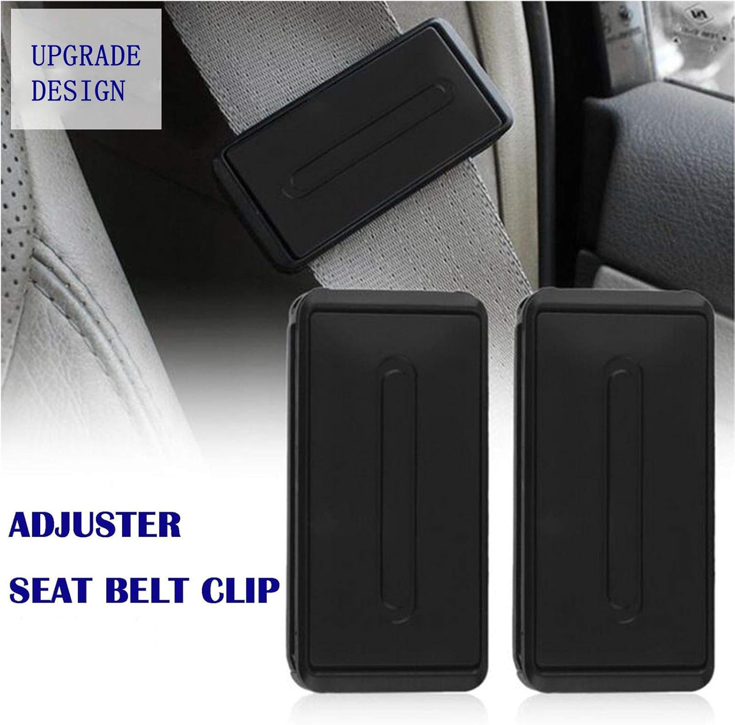 Car Seat Belt Adjuster, Seatbelt Clips | Smart Adjust Seat Belts to Relax Shoulder Neck Give You a Comfortable and Safe Experience | 2PCS Black : Automotive