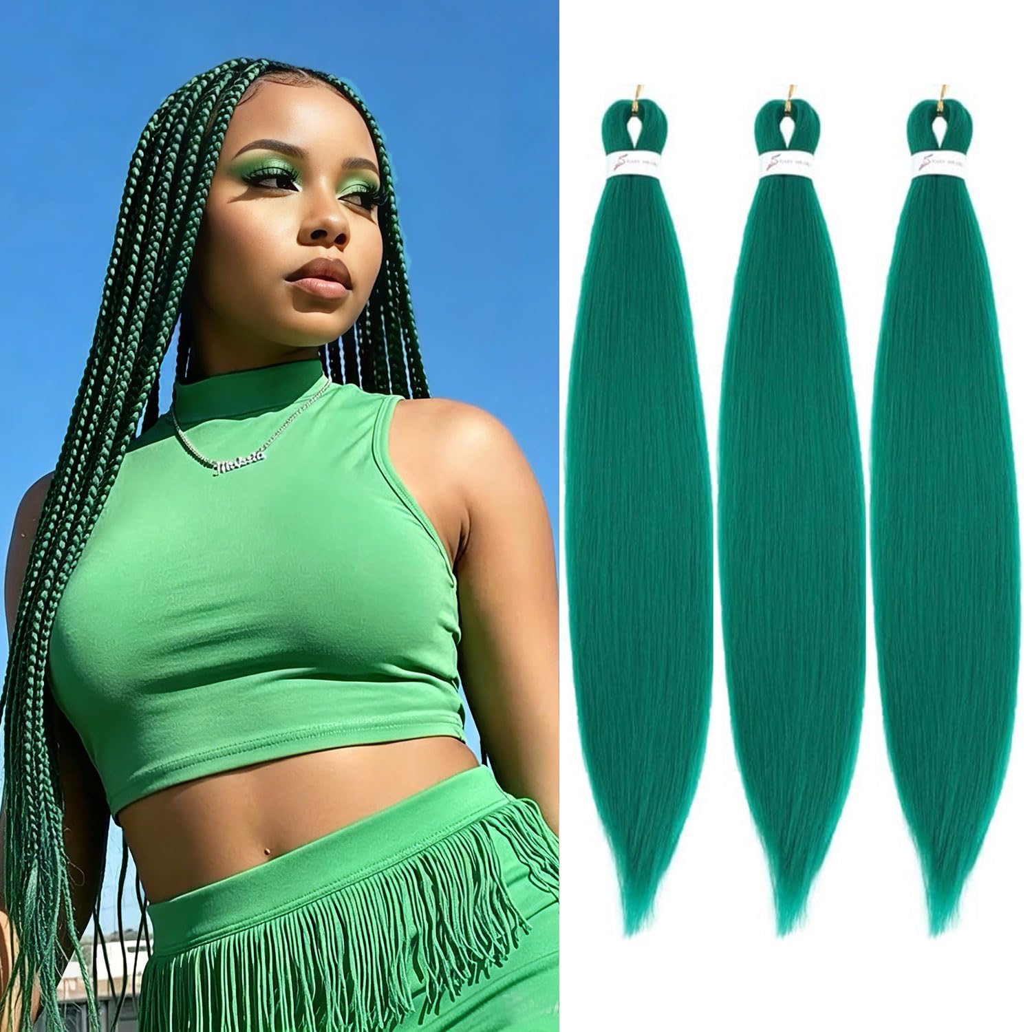 Purple Braiding Hair 24Inch 3 Packs Braiding Hair Pre Stretched Colored Hair Extensions for Twist or Box Braids Long Synthetic Crochet Braids for Stage Party Christmas Halloween Costume Cosplay