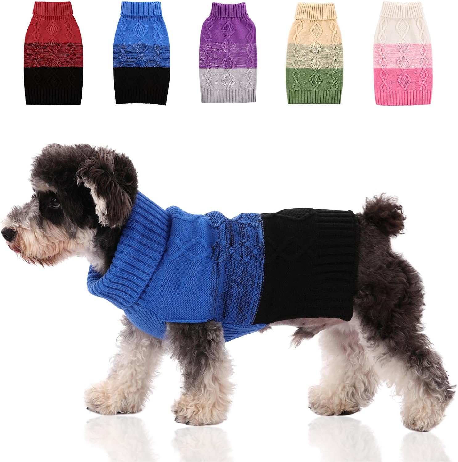 ASENKU Warm Dog Sweater for Small Medium Dogs,Pet Sweaters for Fall Winter Dog