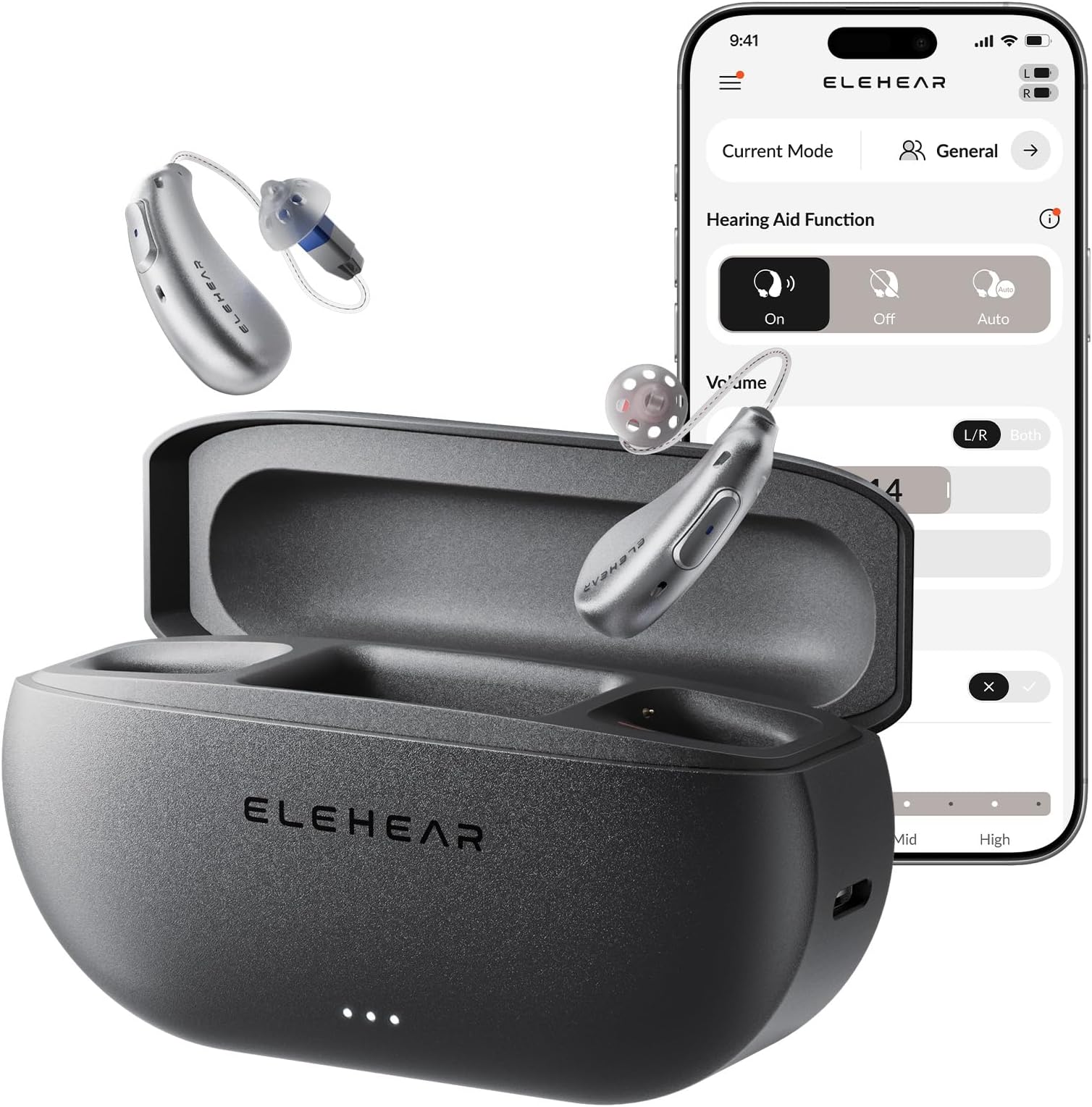 ELEHEAR-Beyond Hearing Aids, OTC Hearing Aids for Seniors and Adults with AI Powered Speech Enhancement and Tinnitus Masking, Superior Sound Quality, Bluetooth Enabled & App Control, Upgraded Receiver