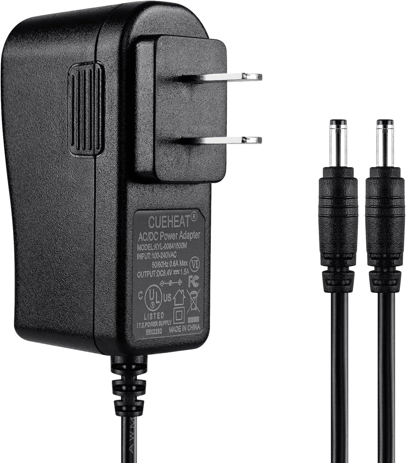 8.4V 1.5A DC Power Adapter - AC 100-240V 50/60Hz to DC 8.4V 1.5A Power Adapter, with 57 Inches Charging Cable, for 2200mAh/3000mAh Li-ion Battery (US Standard Dual Charger)