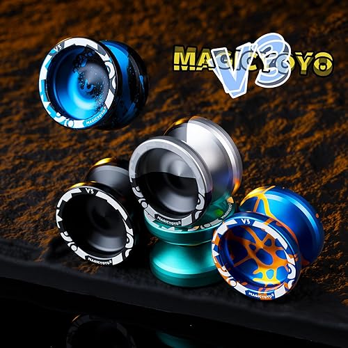 Miniatura 17 de MAGICYOYO Yoyos responsivos para niños principiantes, paquete de 2 Pro Yoyo, Yo Yo V3 de metal de doble función, yoyos de plástico K1 Plus con 12