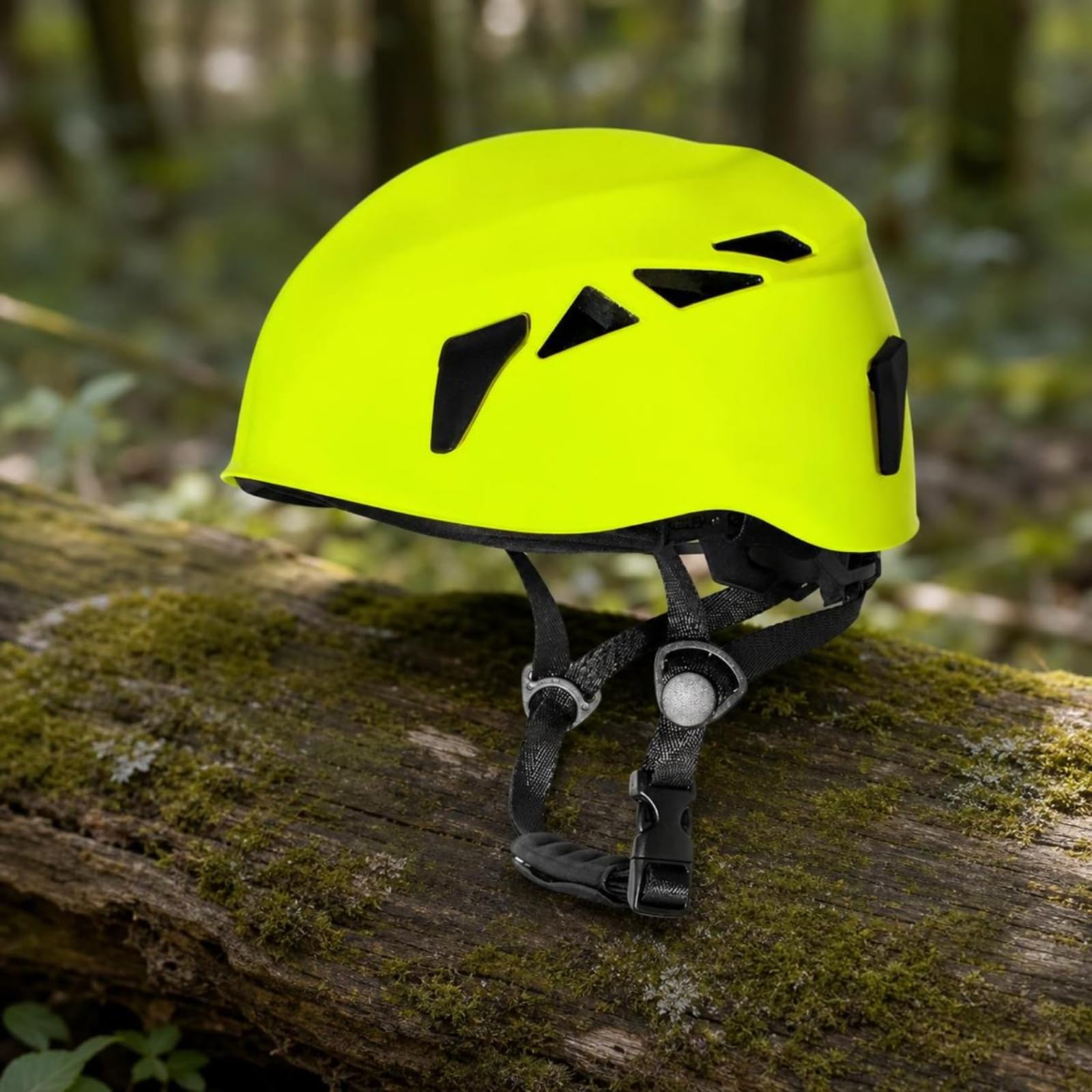 Amagogo Casque d'escalade Casque de Grimpe Casque d'alpinisme Casque de Spéléologie Coque Résistante Ventilé Harnais Ajustable 400 G Adapté à Escalade Alpinisme Spéléologie Missions de Terrain