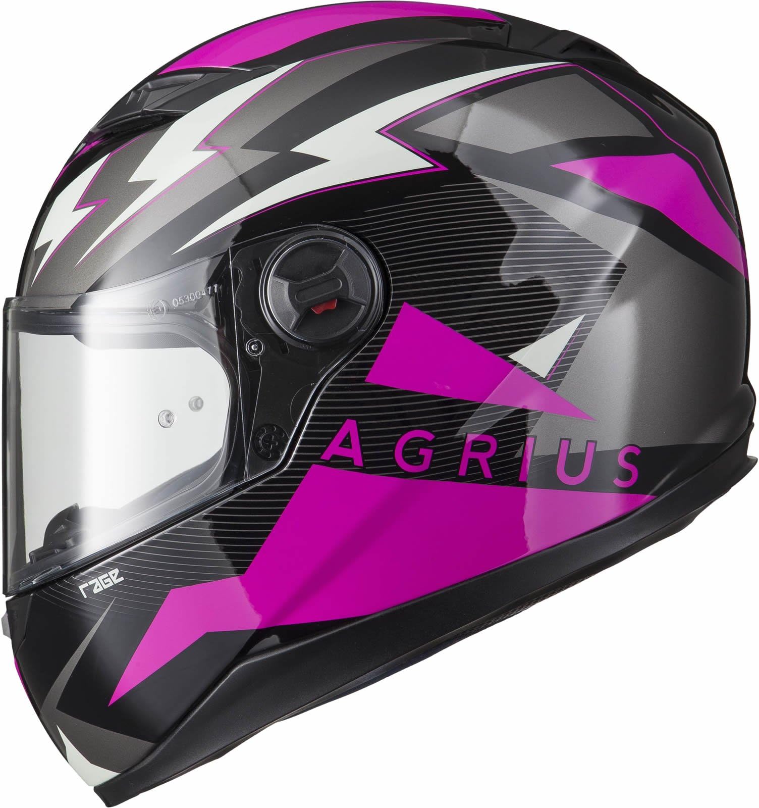 Agrius Rage Voltage Motorcycle Helmet M Black/Orchid