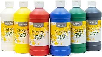 Handy Art Little Masters Tempera Paints Set, 16 oz, Pack of 6 .