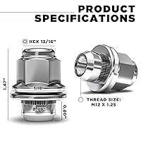 Vista 2 de White Knight - Tuerca de Acero Cromado Medio con Arandela