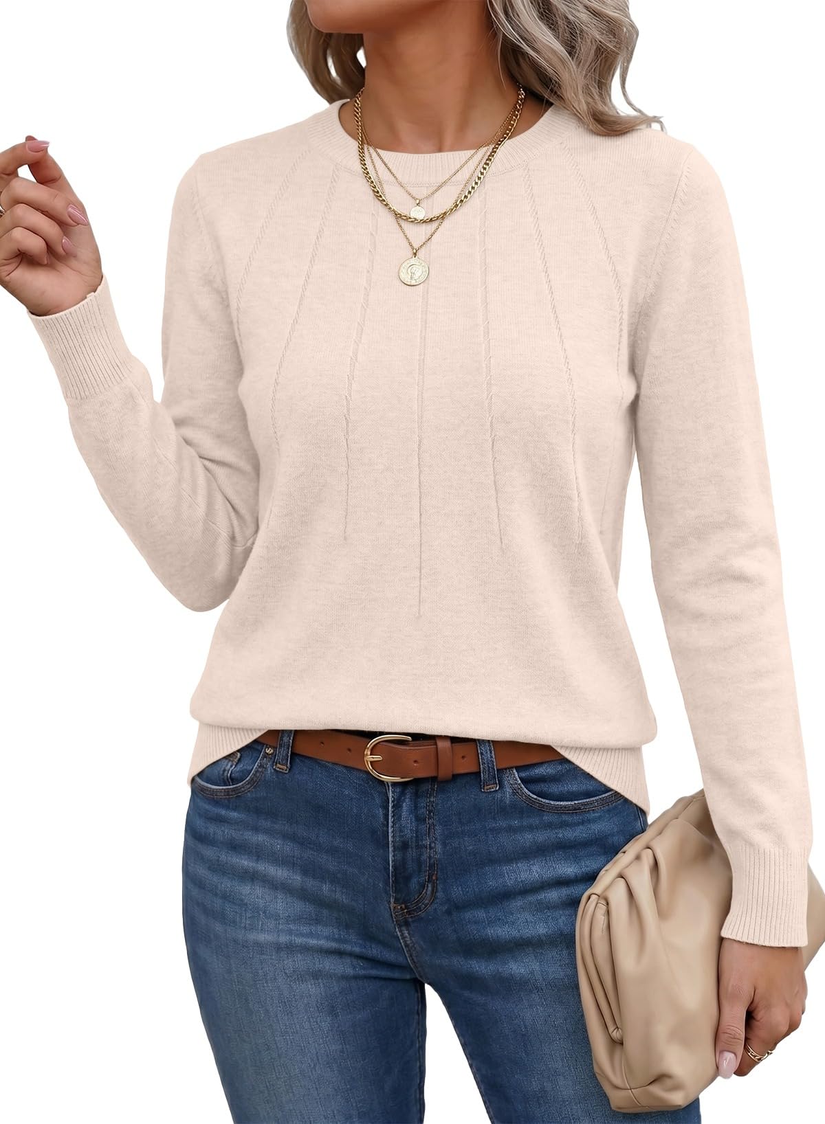 SHEWIN Lightweight Knit Pullover