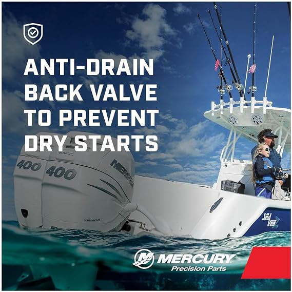 Mercury 8M0123025 Replacement Oil Filter for Select Mercury V6 and V8 FourStroke Outboards