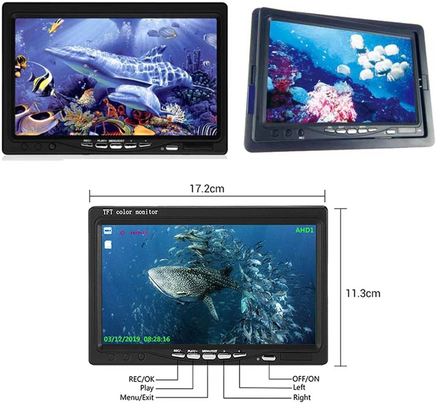 Pipe Inspection Video Camera 7 Inch 30M Drain Sewer Pipeline Industrial Endoscope Inspection Cameras Flexible Snake Camera,Sewer Camera