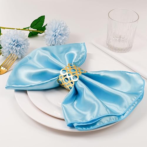 Miniatura 5 de Juego de 100 servilleteros de papel desechables, servilleteros dorados cortados con láser, banda de servilletas de papel de Navidad para bodas,