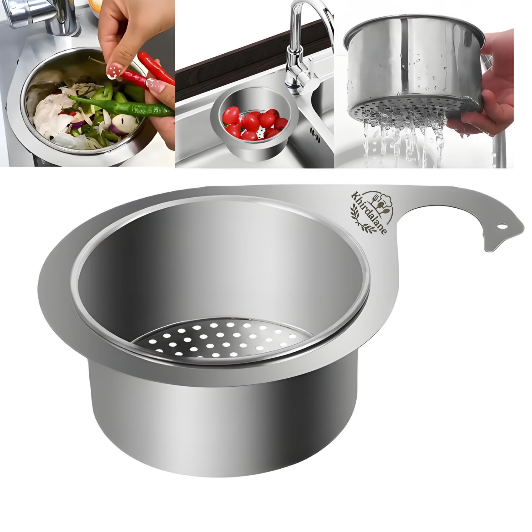 Premium Stainless Steel Swan Sink Strainer Basket, Multi-Functional Kitchen Sink Faucet Hanging Drain Basket and Strainer, Food Waste Filter Quick Drain Vegetable Washing Draining Basket Sink Strainer-image-44