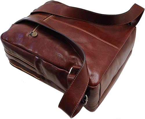 Miniatura 8 de Floto Firenze - Mochila de cuero con asa superior con almacenamiento para laptop, Vecchio marrón, Mango superior Firenze