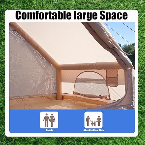 Miniatura 2 de Tiendas de campaña inflables para acampar con bomba, tiendas de campaña Air Glamping, fácil instalación, 10 x 6.9 pies, tienda de campaña inflable