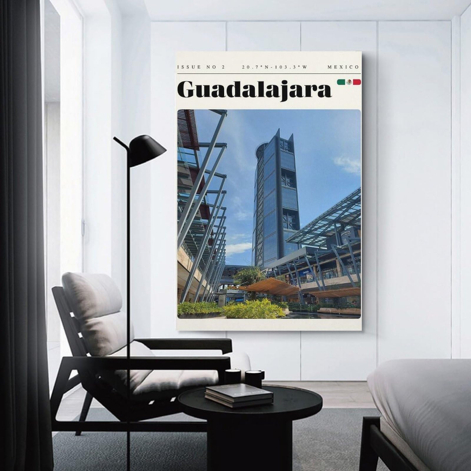 Junmoney Unframe-Style-5 Guadalajara Travel Art Decorative Canvas Print 16X24inch(40X60cm), For Gallery Wall Layouts In Home Or Office, Home Wall Art For Statement Displays