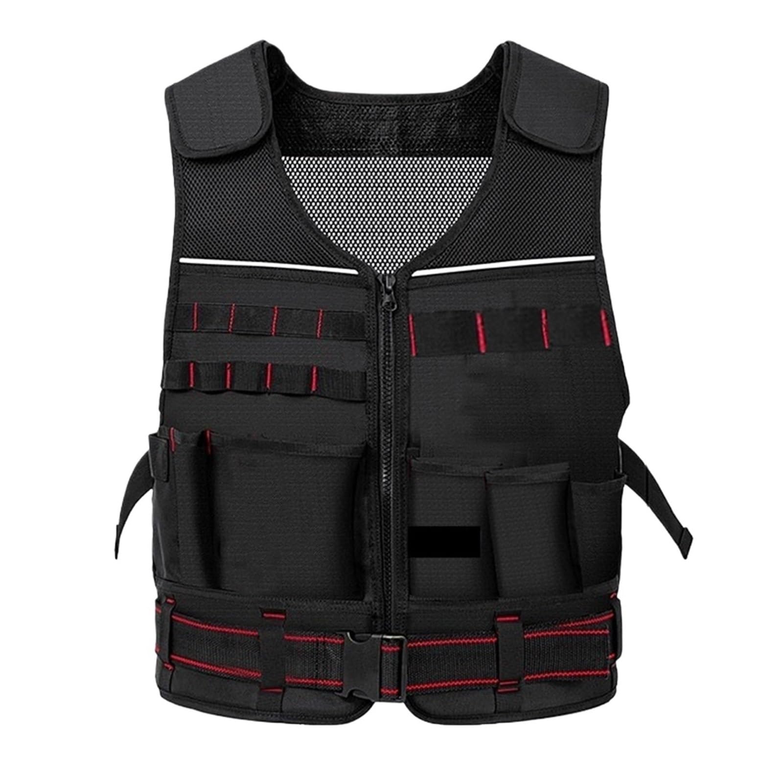 Chaleco de Herramientas Durable Heavy Construction Vest With Tool Pouch Adjustable Tactical Work Multipocket Utility Safety