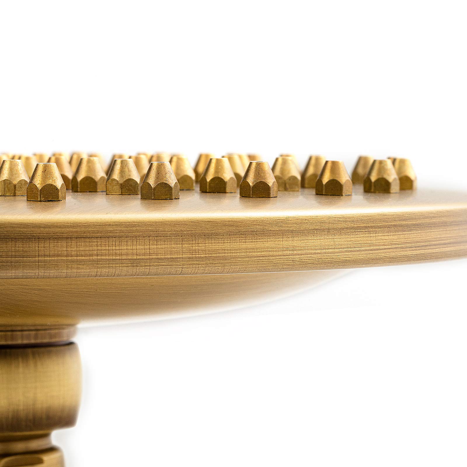 Soffione Doccia Fisse Rotondo In Ottone Spazzolato Anticato Soffione Doccione Cascata Da Con Filtro Adatto Per Doccia Da Bagno Connettore G1 / 2 Stile Vintage Bronzo (oro, 20 * 20)