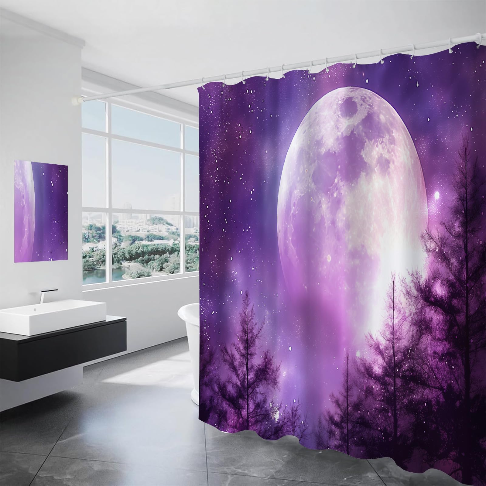 Rideau de douche anti-moisissure nuages pour une salle de bain saine