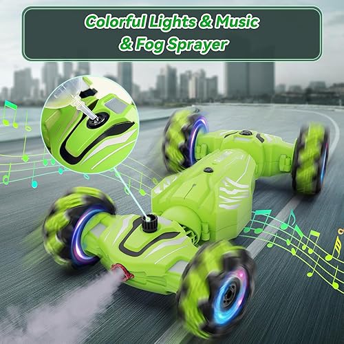 Miniatura 5 de Dysaim Gesture RC Car, regalos de cumpleaños para niños de 6 a 12 años de edad, auto de control remoto 4WD, rotación de 360, transformación, deriva