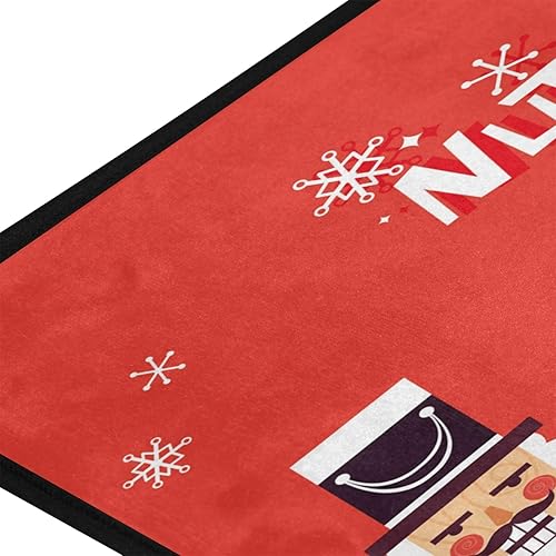 Miniatura 4 de VIKKO Alfombra de cocina de cascanueces de Navidad con copos de nieve, 39 x 20 pulgadas, antideslizante, decoración del hogar, alfombra de pasillo