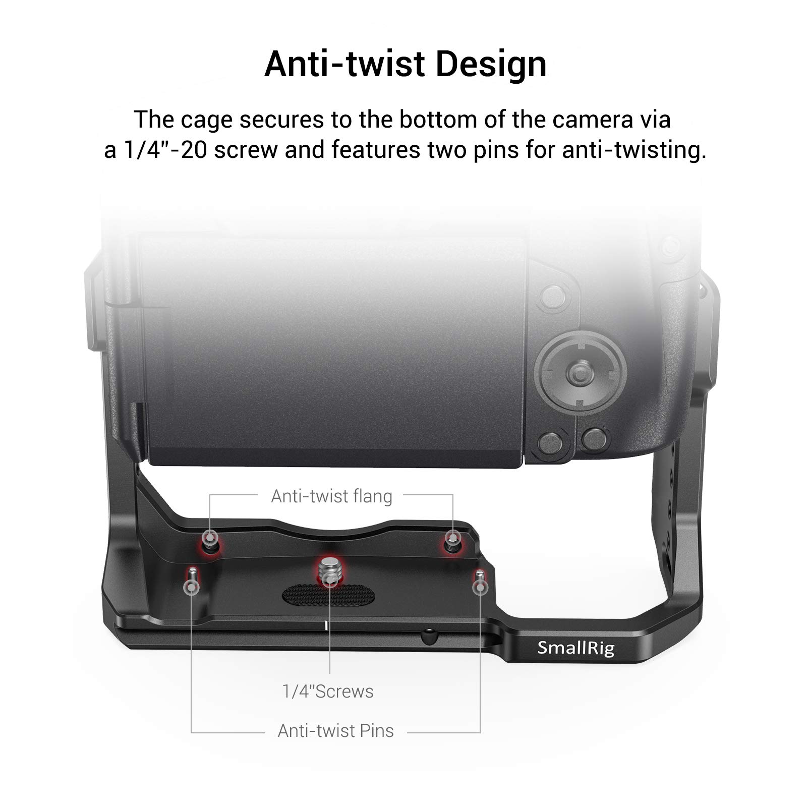 SMALLRIG Cage per EOS R Compatibile con per Canon R - 2803