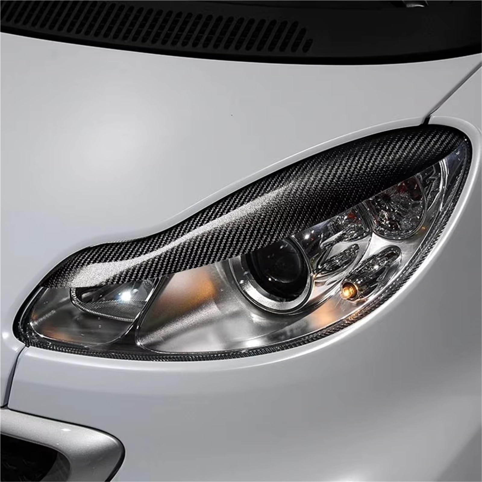 Faro Sopracciglio Palpebre Per Smart Per Fortwo 451 2009 2010 2011 2012 2013 2014 Auto Faro Faro Sopracciglio Adesivi Trim Copertura In Fibra Di Carbonio Sopracciglio del Faro