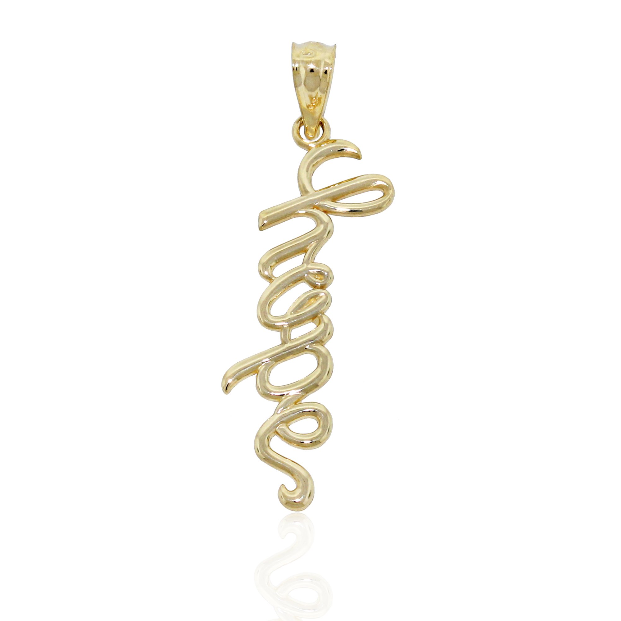 Charm America - Gold Vertical"Hope" Charm - 10 Karat Solid Gold
