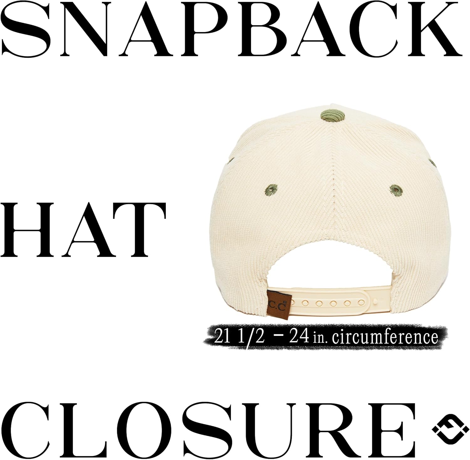 Funky Junque Blank Corduroy Snapback Hat for Men and Women, Adjustable Baseball Cap, Vintage A-Frame Style