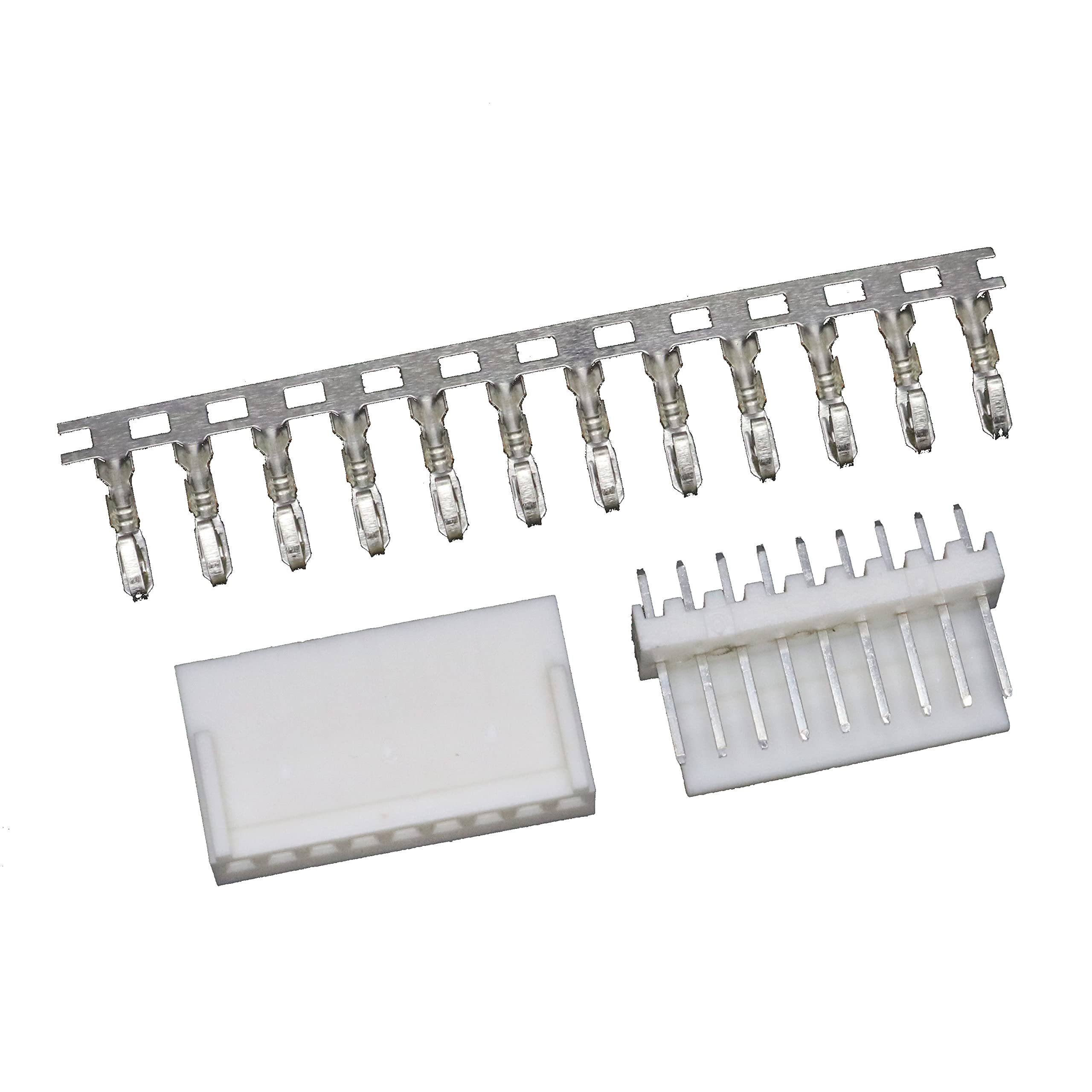 2510 2.54mm 9-pin Board-to-Wire Crimp Connector Plug + PCB Socket + Crimps, Pack of 20 Compatible With Molex KK 254 / Molex 5051