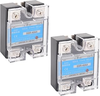 BlueStars Pack of 2 SSR-40AA Solid State Relay AC to AC 70–280V Input, AC 24–480V Output, 40A Single Phase