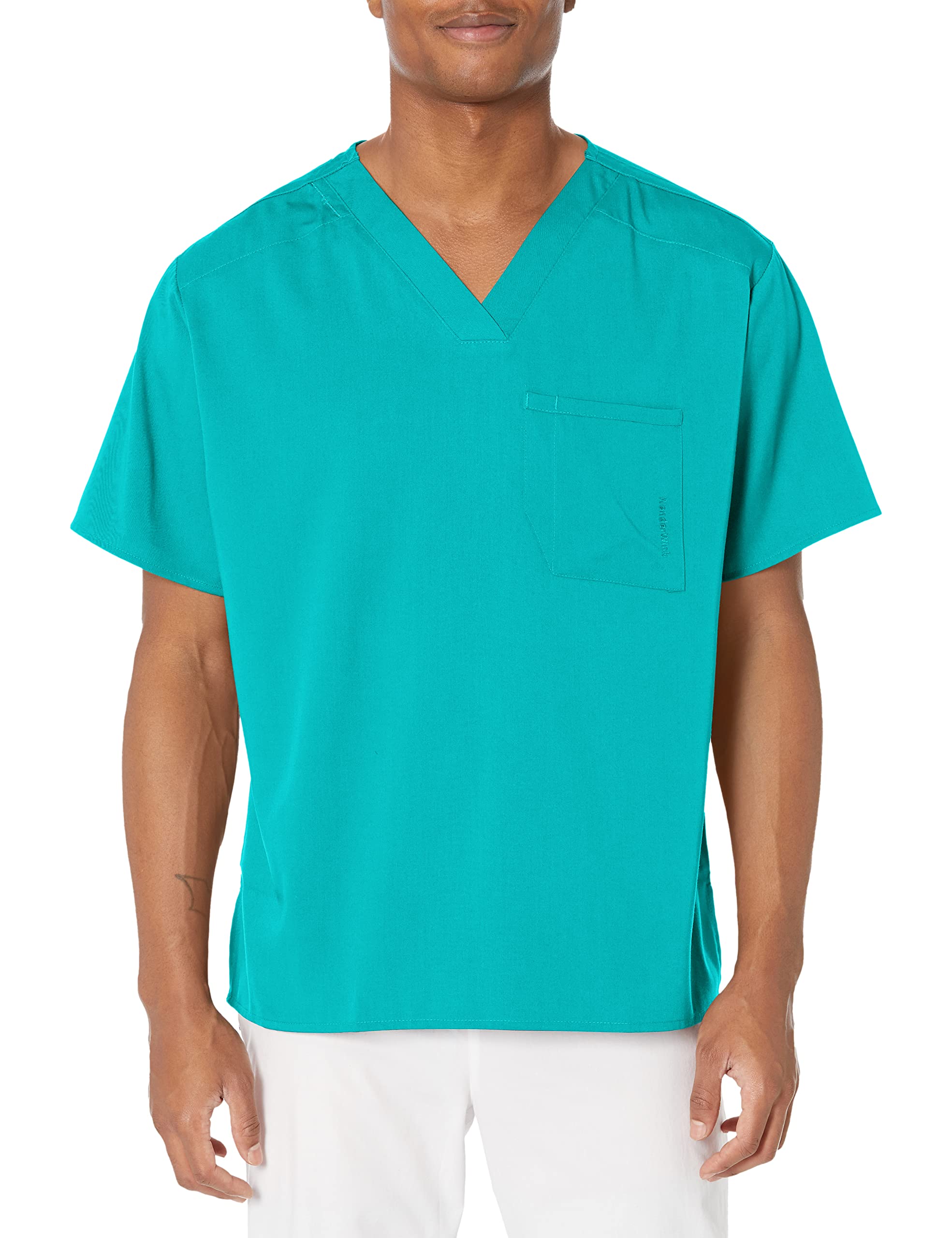 WonderWink 6619XTEAL3XL WonderWink PRO męski top z dekoltem w szpic, turkusowy, rozległy-rozmiar 3XL