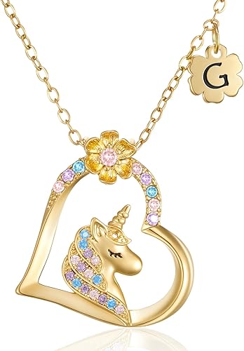 NORBU Mothers Day Gifts for Daughter - Hypoallergenic Unicorn Necklace for Girls