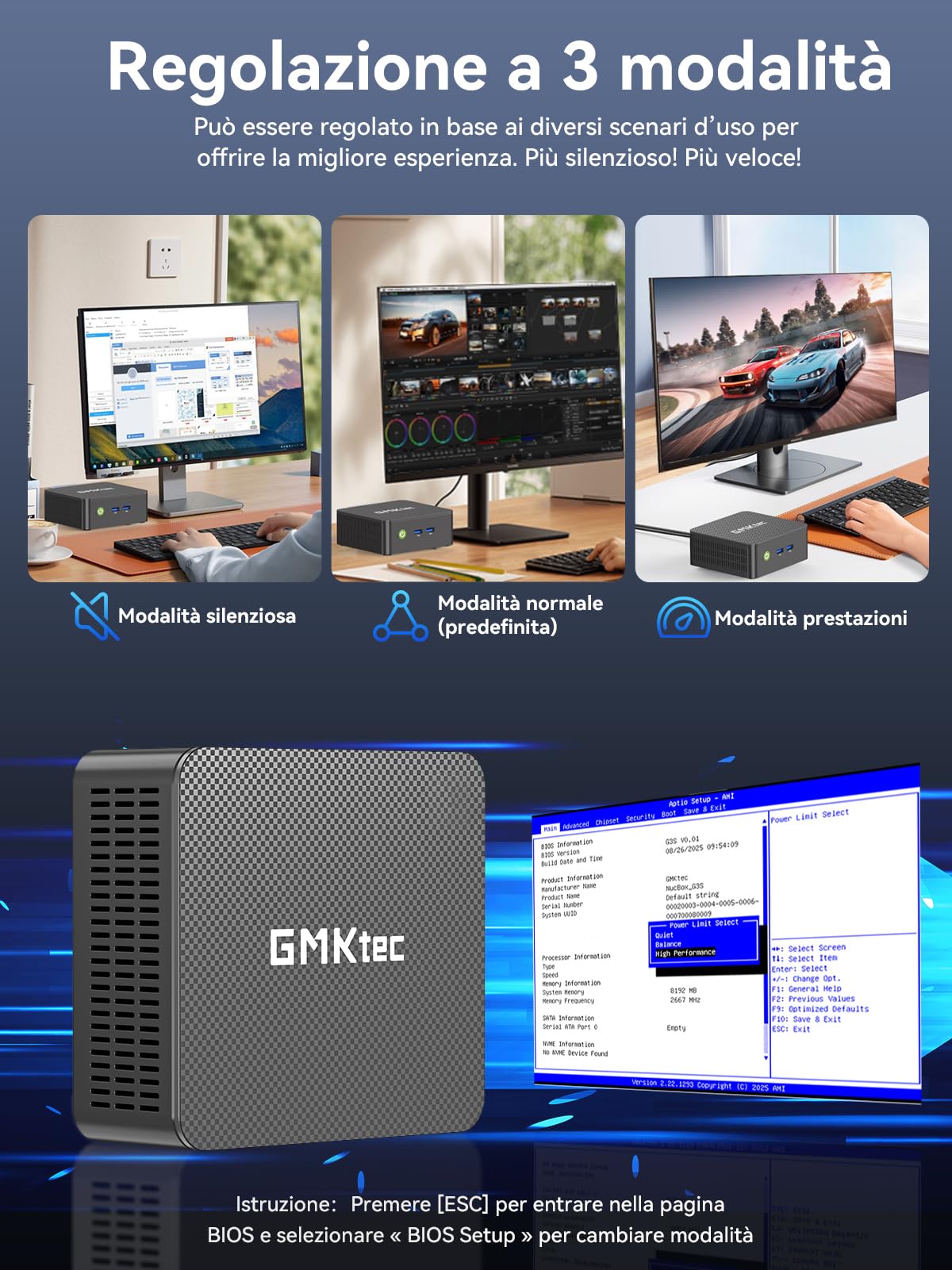 GMKtec G3 Pro Mini PC, 3 anni di supporto, con Intel i3-10110U (fino a 4,1 GHz, superiore al 4300U/3250U), Mini Computer con 16 GB DDR4 RAM, 512 GB SSD, 3× USB 3.2, WiFi 6 BT 5.2, 2× HDMI, 1× 2.5G LAN