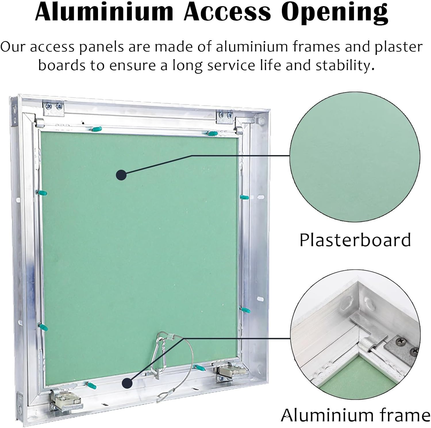 Access Panel for Drywall, Paintable Ceiling Access Panel for Electrical Box/Hospital/Office Building, Pop Out Inspection Board Service Doors, Easy to Install(14 x 14in/35 x 35cm)