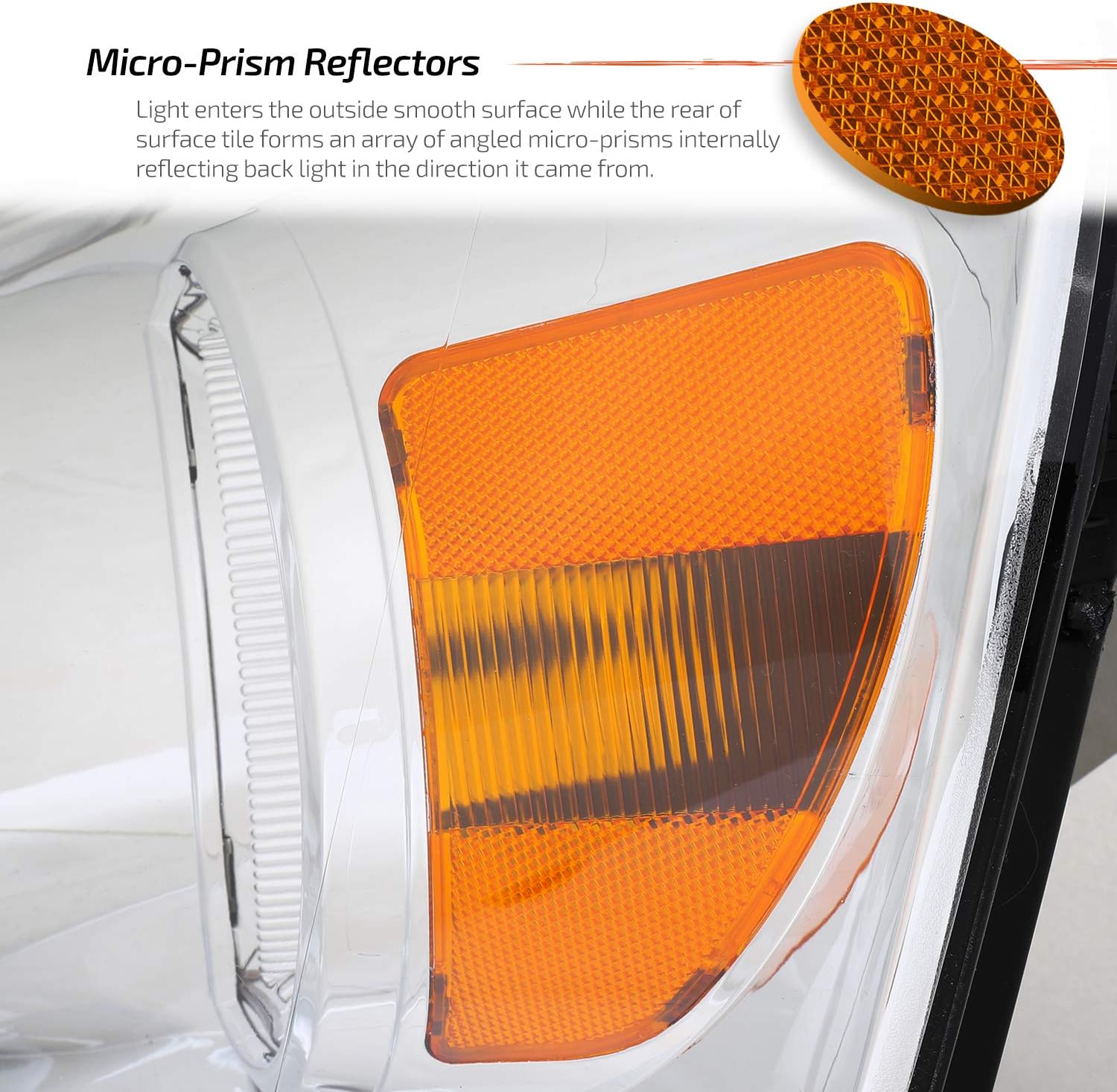 AKKON - For 06-08 Ram 1500 06-09 Ram 2500 3500 Pickup Truck Headlights Front Lamps Direct Replacement Left+Right