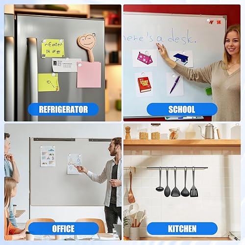 Miniatura 21 de DIYMAG Imanes de neodimio negros, 60 piezas de 0.591 x 0.079 in, imanes fuertes de tierras raras, pequeños redondos, multiusos