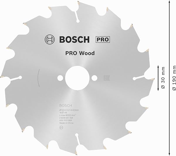 Bosch Professional 2 608 641 184 - Hoja de sierra circular Optiline Wood - 190 x 30 x 2,0 mm, 16 (pack de 1) - 3