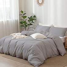 EDMUND - Brushed Microfiber King Size Duvet Cover Set/Comforter Cover with Rajai Cover/Pillow Cover - Silver (92"x106") inches with Zipper