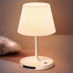Cordless Outdoor Touch Table Lamp, Waterproof Small Shower Lamp, 4000mAh Battery Operated Rechargeable Dimmable Desk Lamp for Patio, Restaurant, Camping, Home-Wood Grain