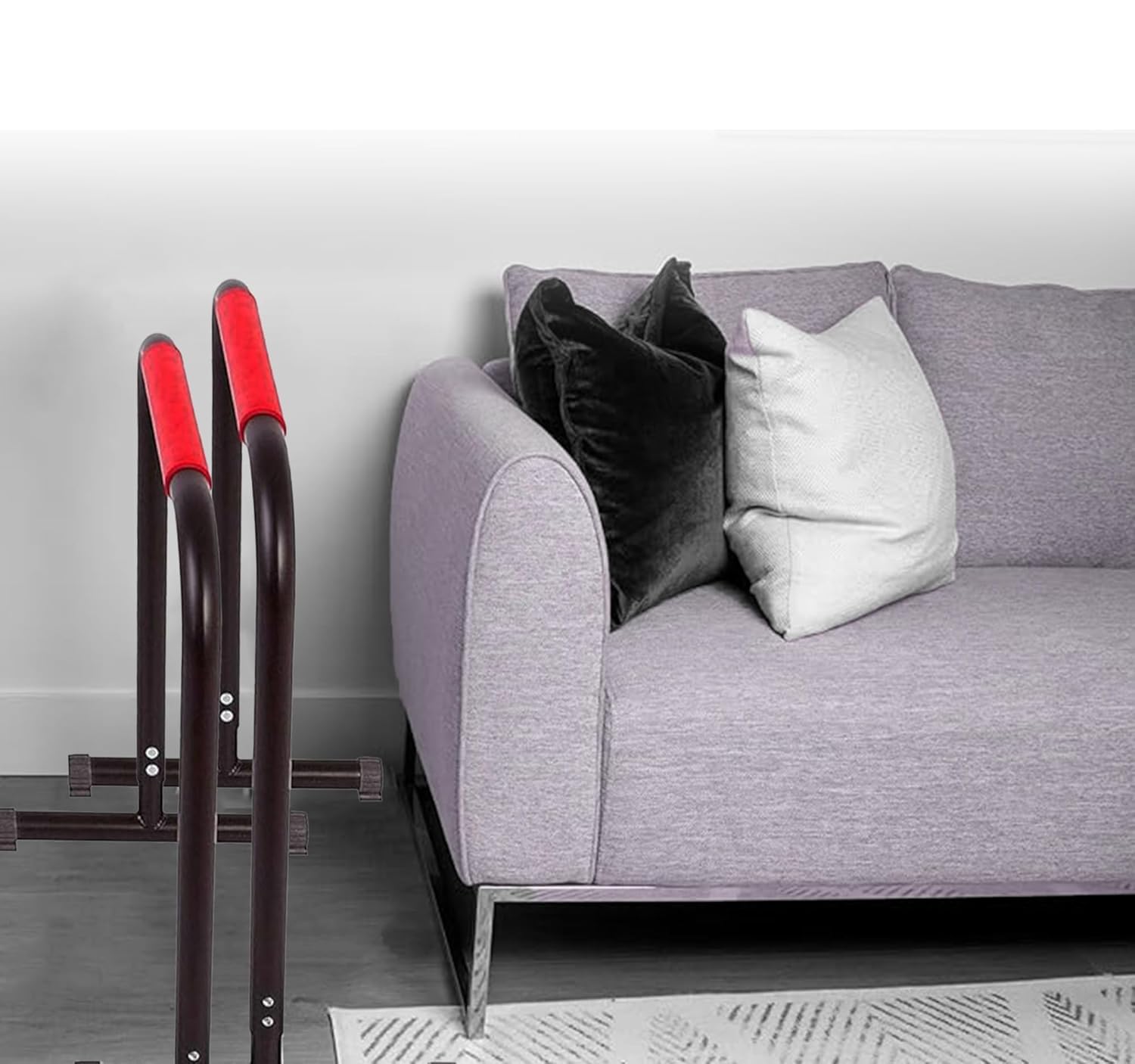FFitness Barres Pare-Chocs Unisexe, Noir, Rouge, Taille Unique