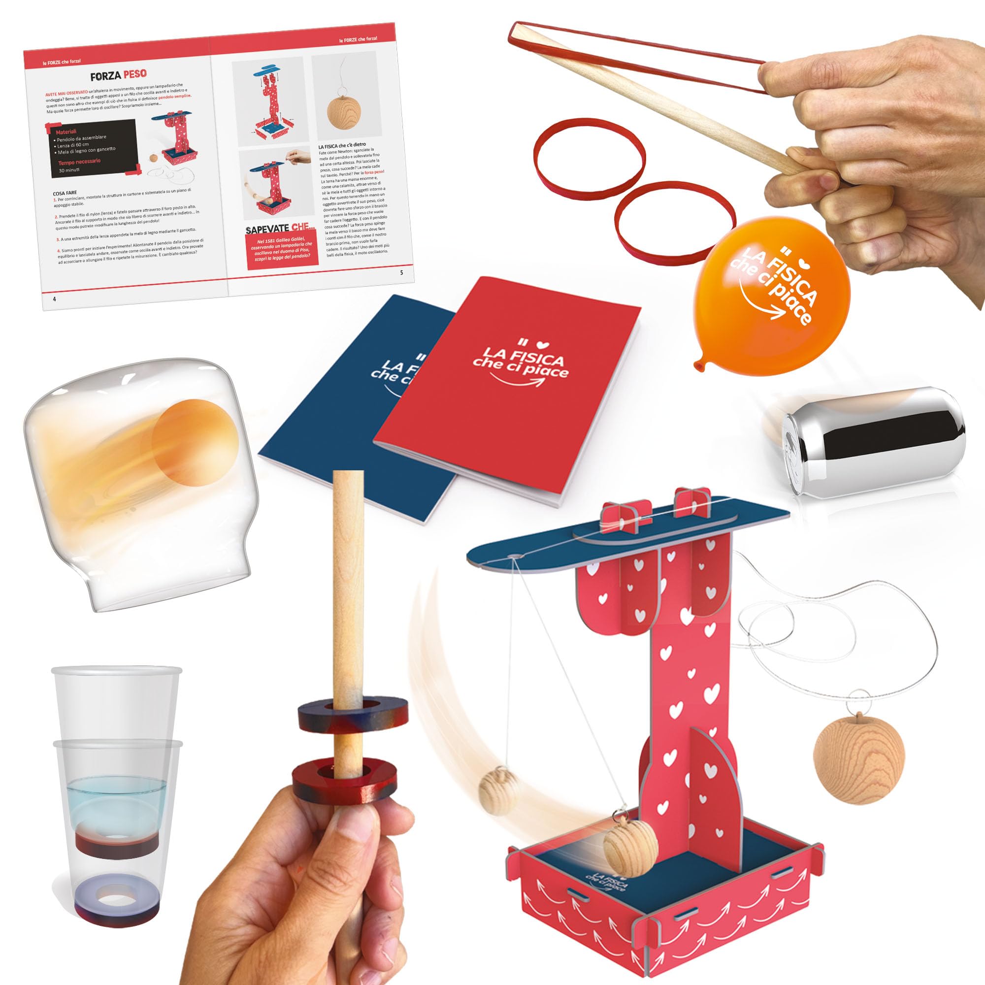 HEADU - LA FISICA CHE CI PIACE Che Forza le Forze L'esperimento che ci piace! IT57441 Gioco Educativo Per Bambini 8-12 Anni Made In Italy con Vincenzo Schettini