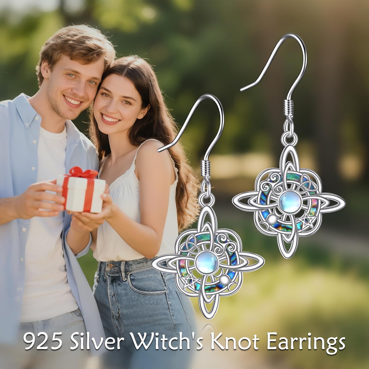 Witches Knot Earrings 925 Sterling Silver Celtic Knot Dangle Earrings Irish Jewelry Gift for Women - Image 6