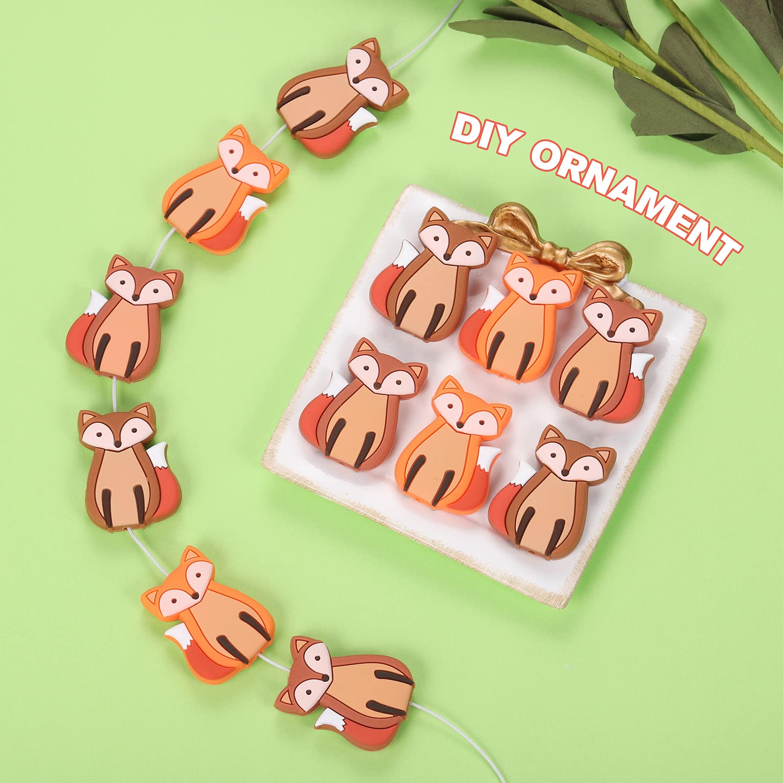 WEWAYSMILE 12pcs Mixed Round Geometry Silicone Beads, Silicone Beads Bulk, Mix Color Rubber Polygonal Beads - Image 4