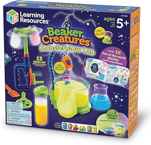 Miniatura 3 de Learning Resources Beaker Creatures Monsterglow Lab - 13 piezas, kits de ciencia educativa para niños a partir de 5 años, juegos de ciencia de