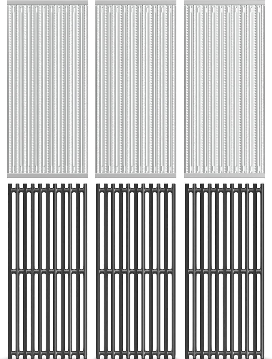 17" Grill Grates & Emitter Plate for TRU Infrared 3-Burner Gas Grill 463355220 463242516 463242515 466242515 463342420 463243016 463367016 463346017, Grill Replacement Parts for Charbroil Tru Infrared