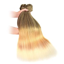 Liang Dian Pre Stretched Braiding Hair Ombre 30 Inch 8 Packs Synthetic Crochet Braids Hot Water Setting Professional Soft Yaki Texture Synthetic Hair Extensions(1B/27/613)