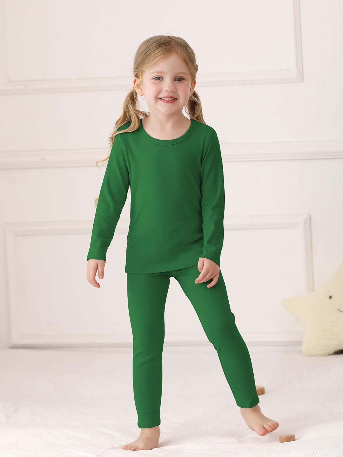 Resinta Baby Toddler Boys Girls Cotton Long Sleeve Shirt and Legging Set Kids Ribbed Basic Pant 2-Piece for Daily Life - Image 4